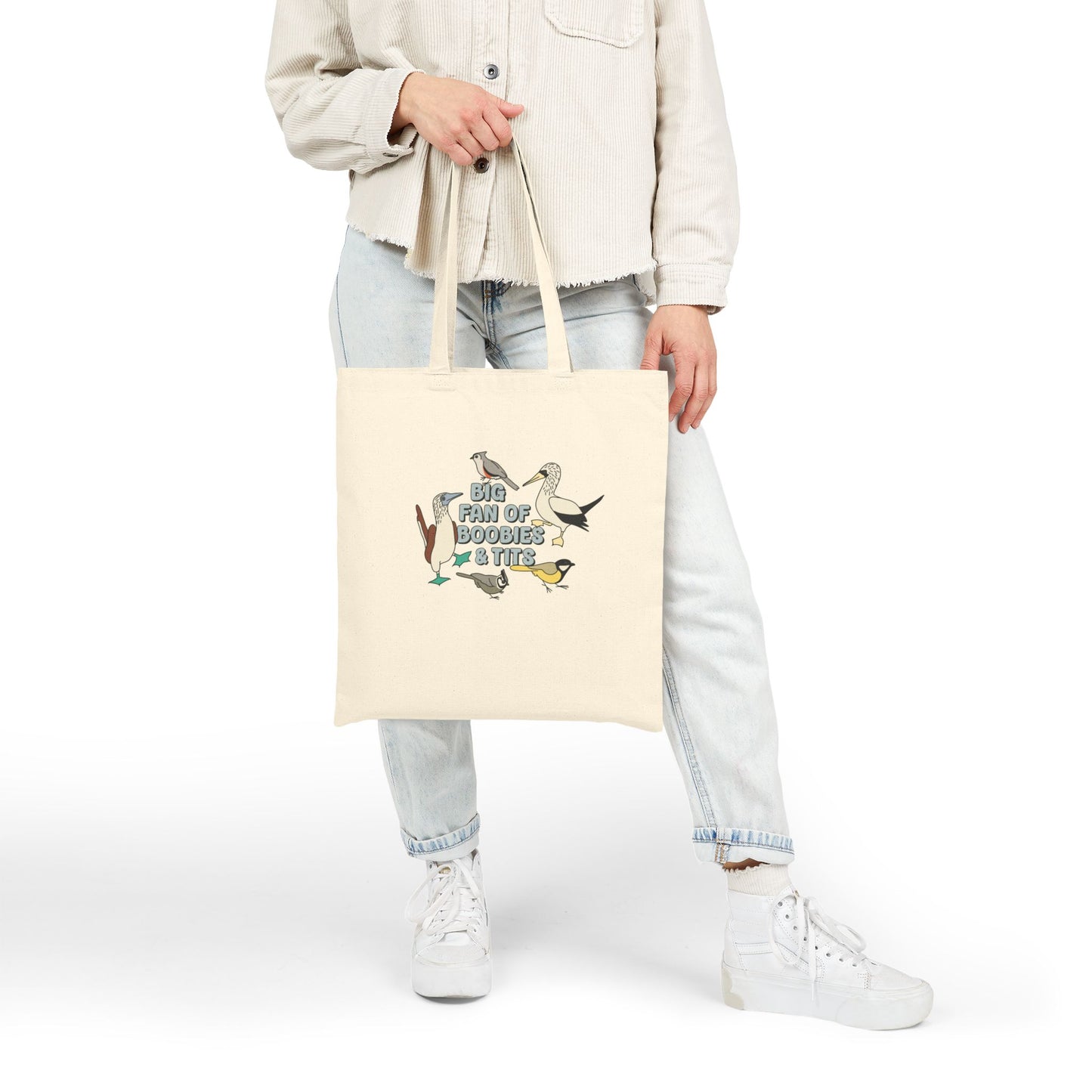 Big Fan of Boobies and Tits - Cotton Canvas Tote Bag