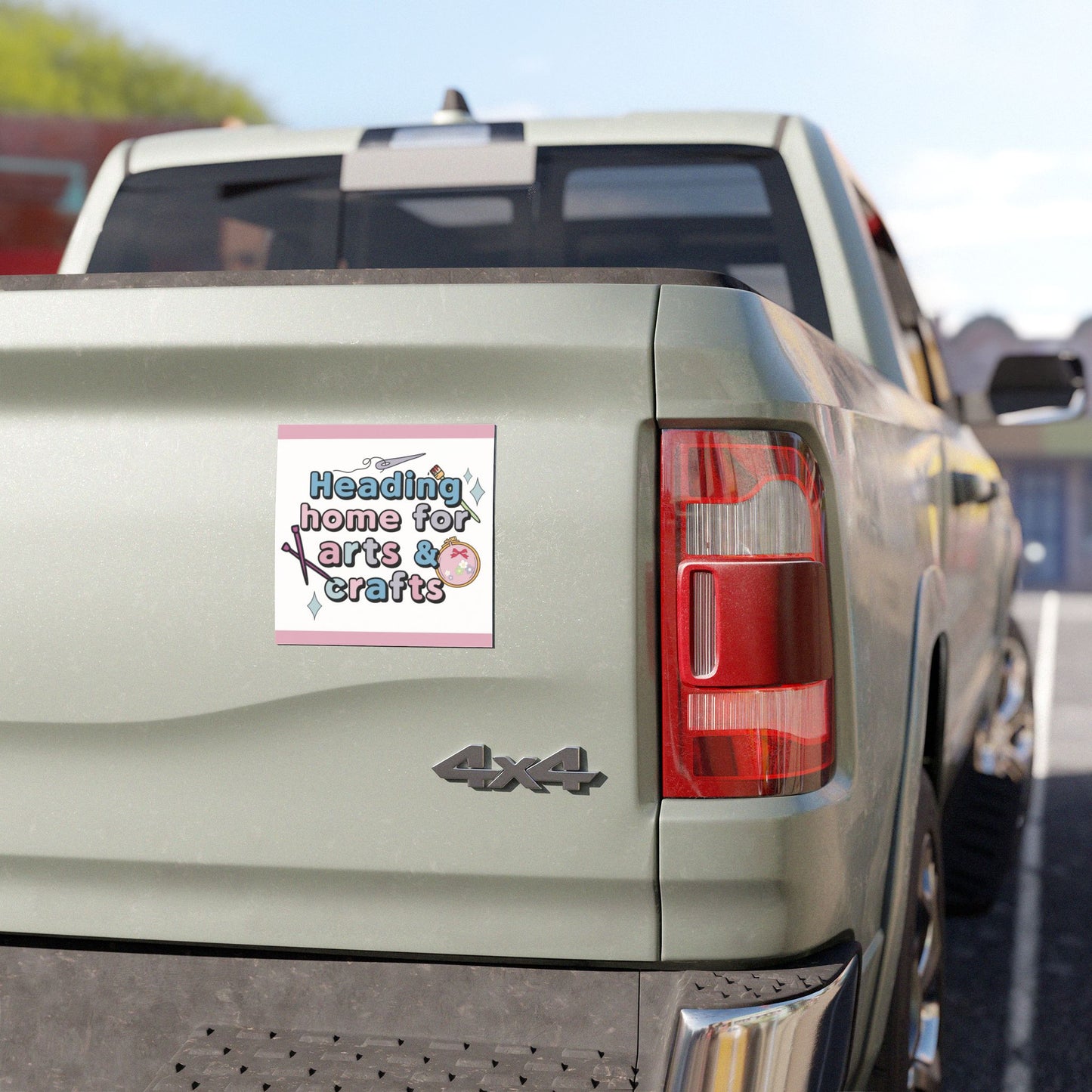 Heading Home for Arts and Crafts - Car Magnet