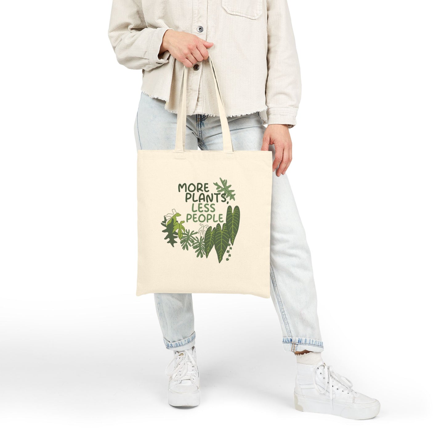 More Plants, Less People - Canvas Tote Bag