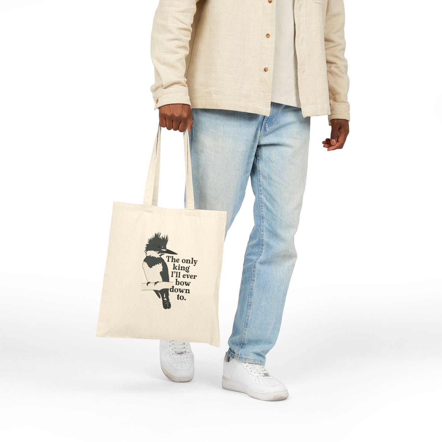 The Only King I'll Ever Bow Down To - Cotton Canvas Tote Bag