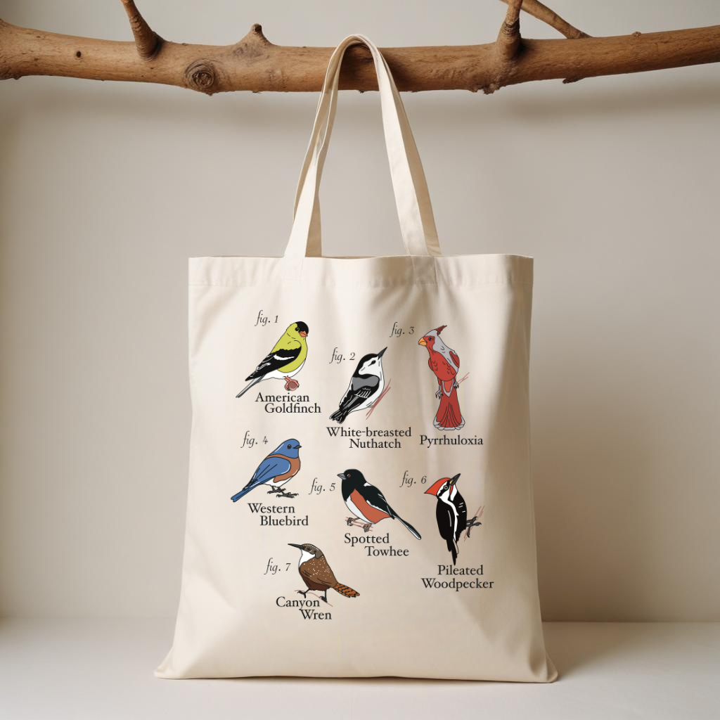 Bird Identification - Cotton Canvas Tote Bag