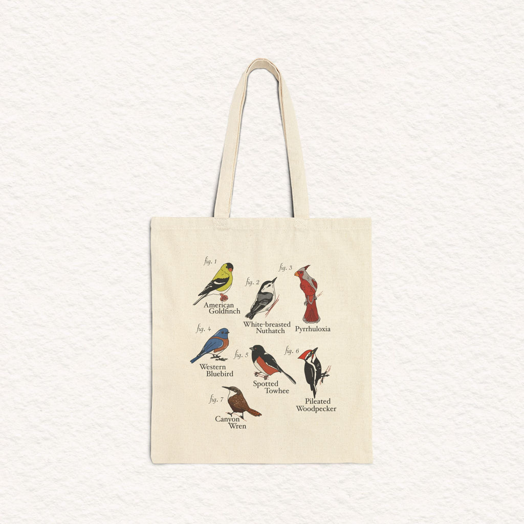 Bird Identification - Cotton Canvas Tote Bag