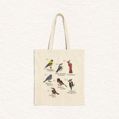 Bird Identification - Cotton Canvas Tote Bag