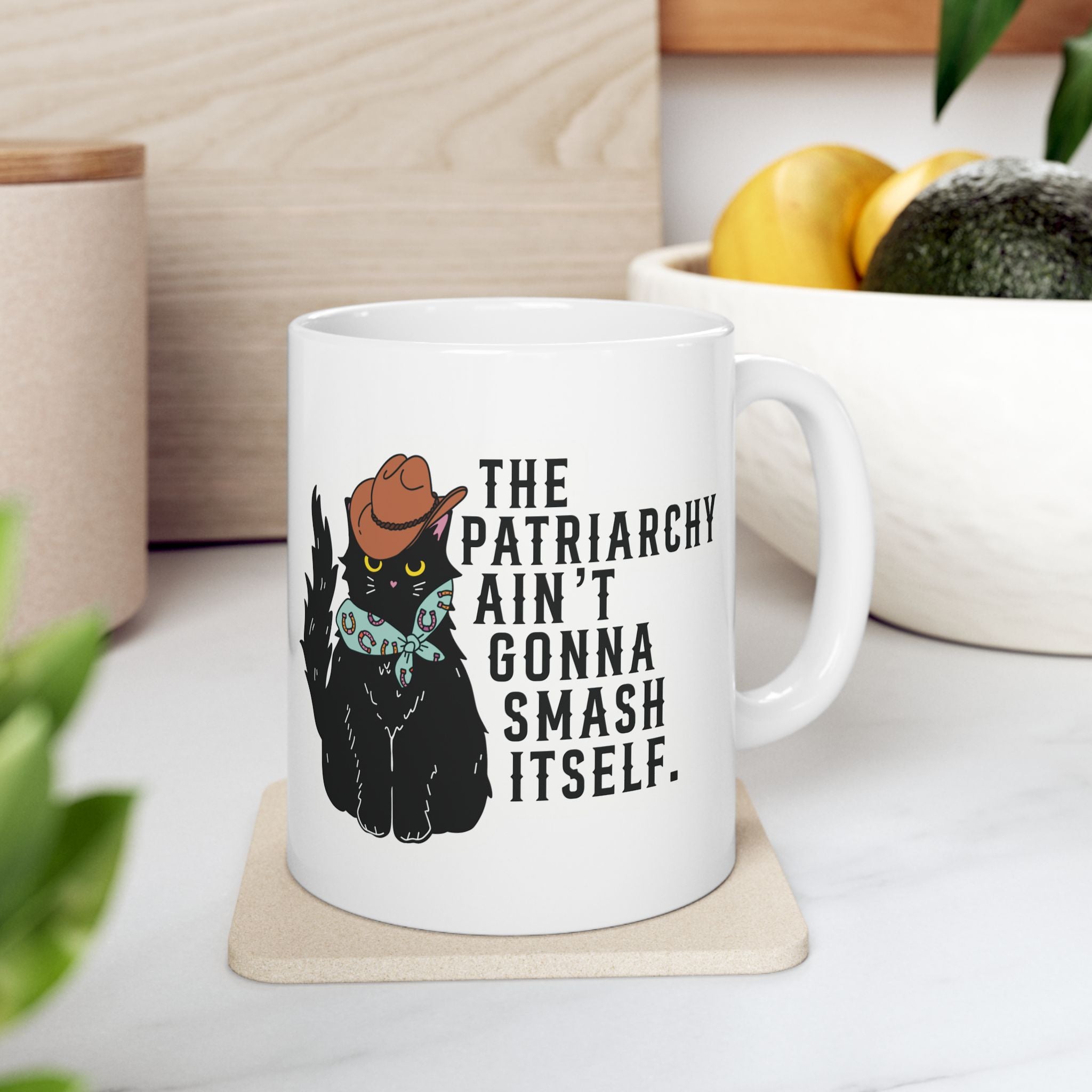 Patriarchy Kitty Ceramic Mug