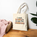 I Read Books to Escape the Horrors - Cotton Canvas Tote Bag