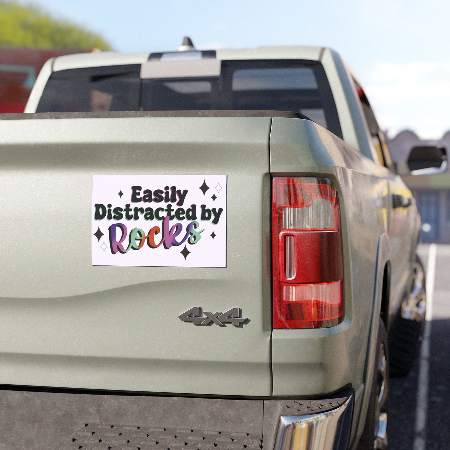 Easily Distracted by Rocks - Car Magnet