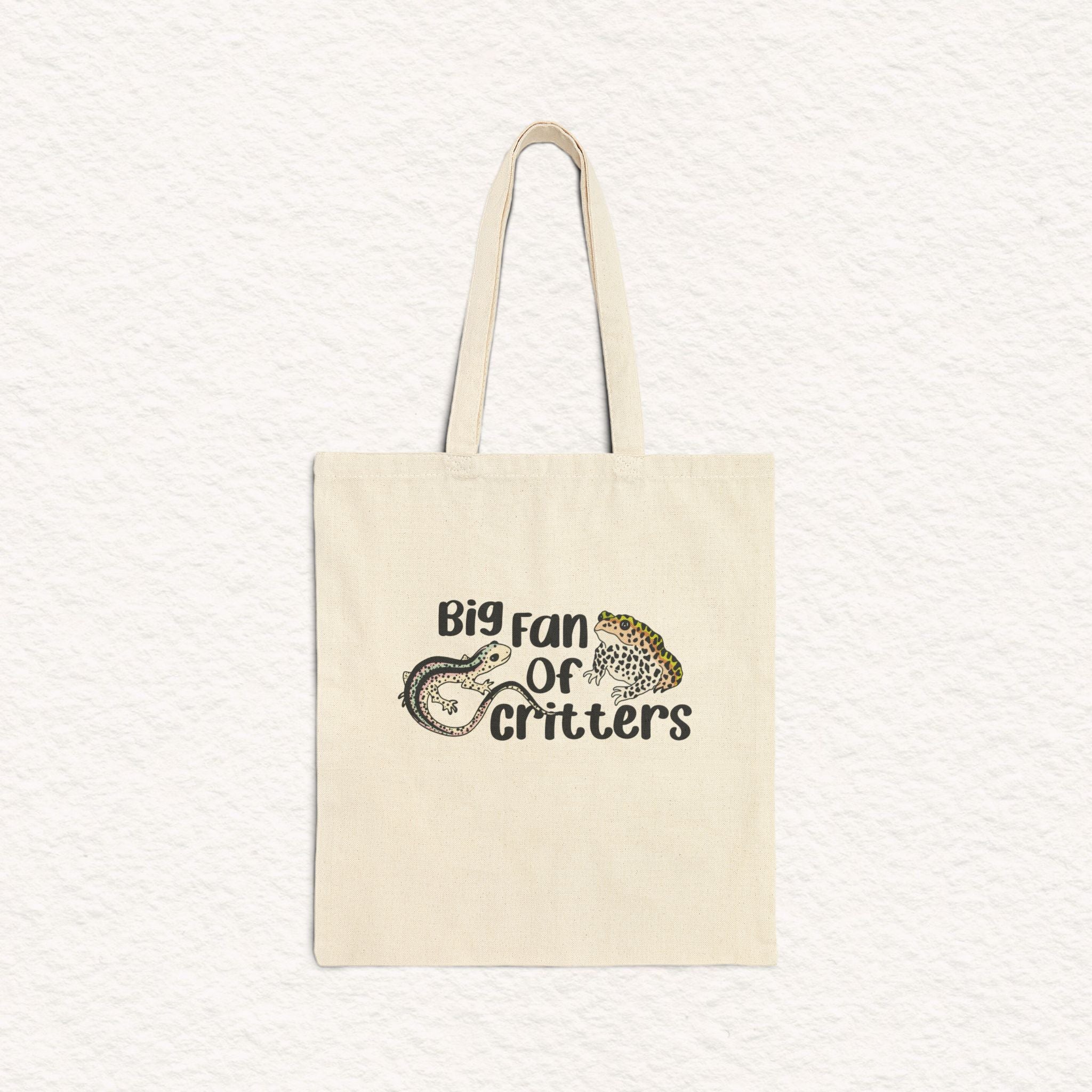 Big Fan of Critters - Cotton Canvas Tote