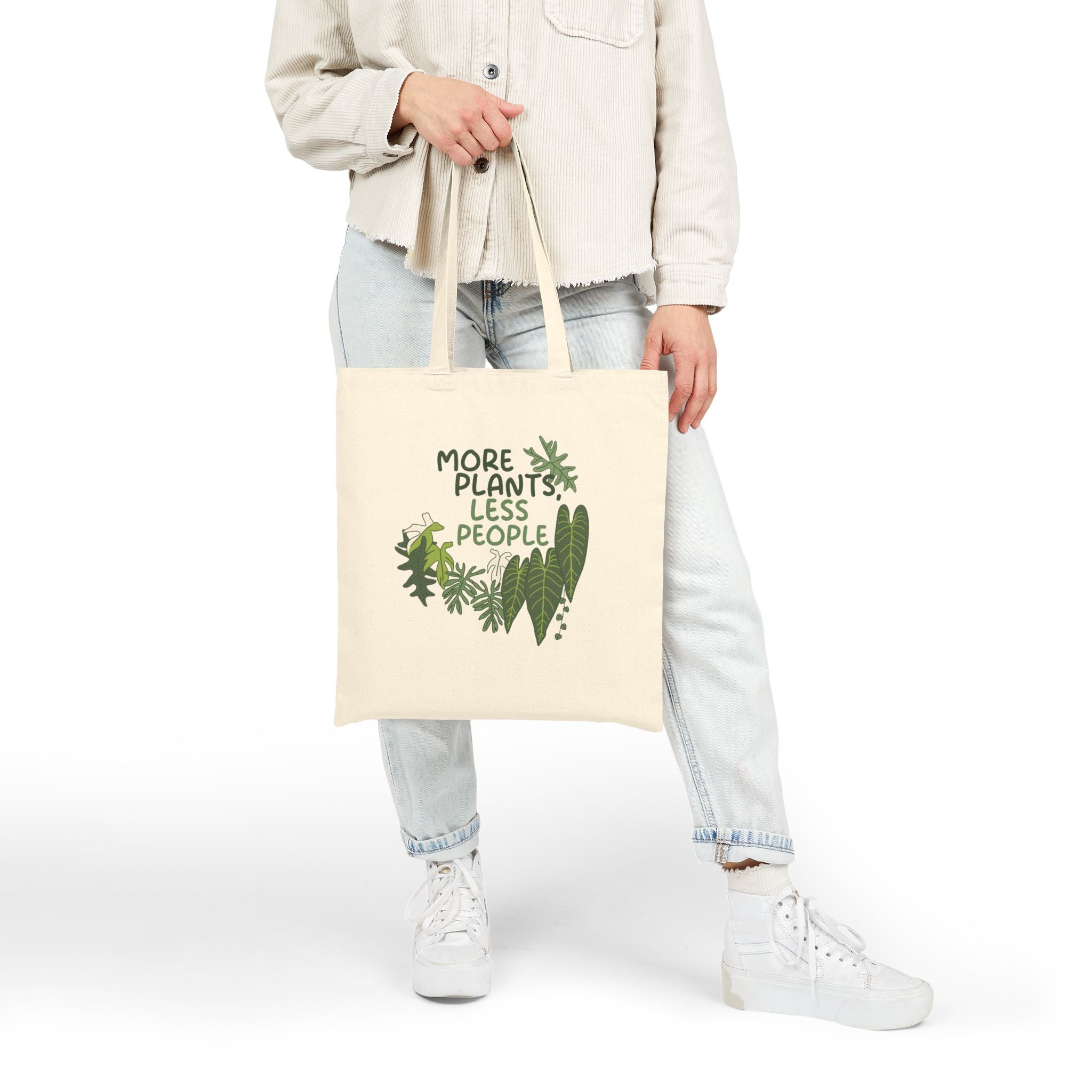 More Plants, Less People - Canvas Tote Bag