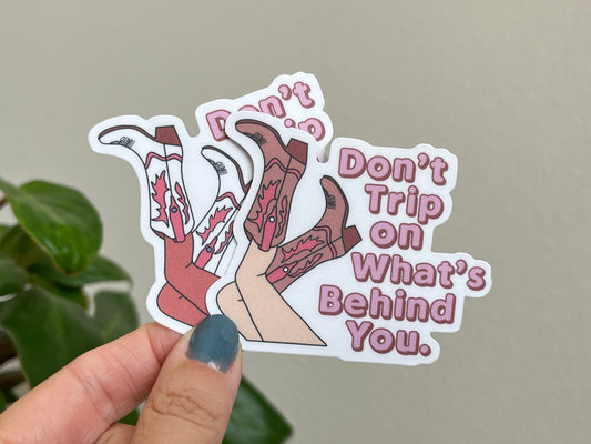 Don't Trip on What's Behind You sticker