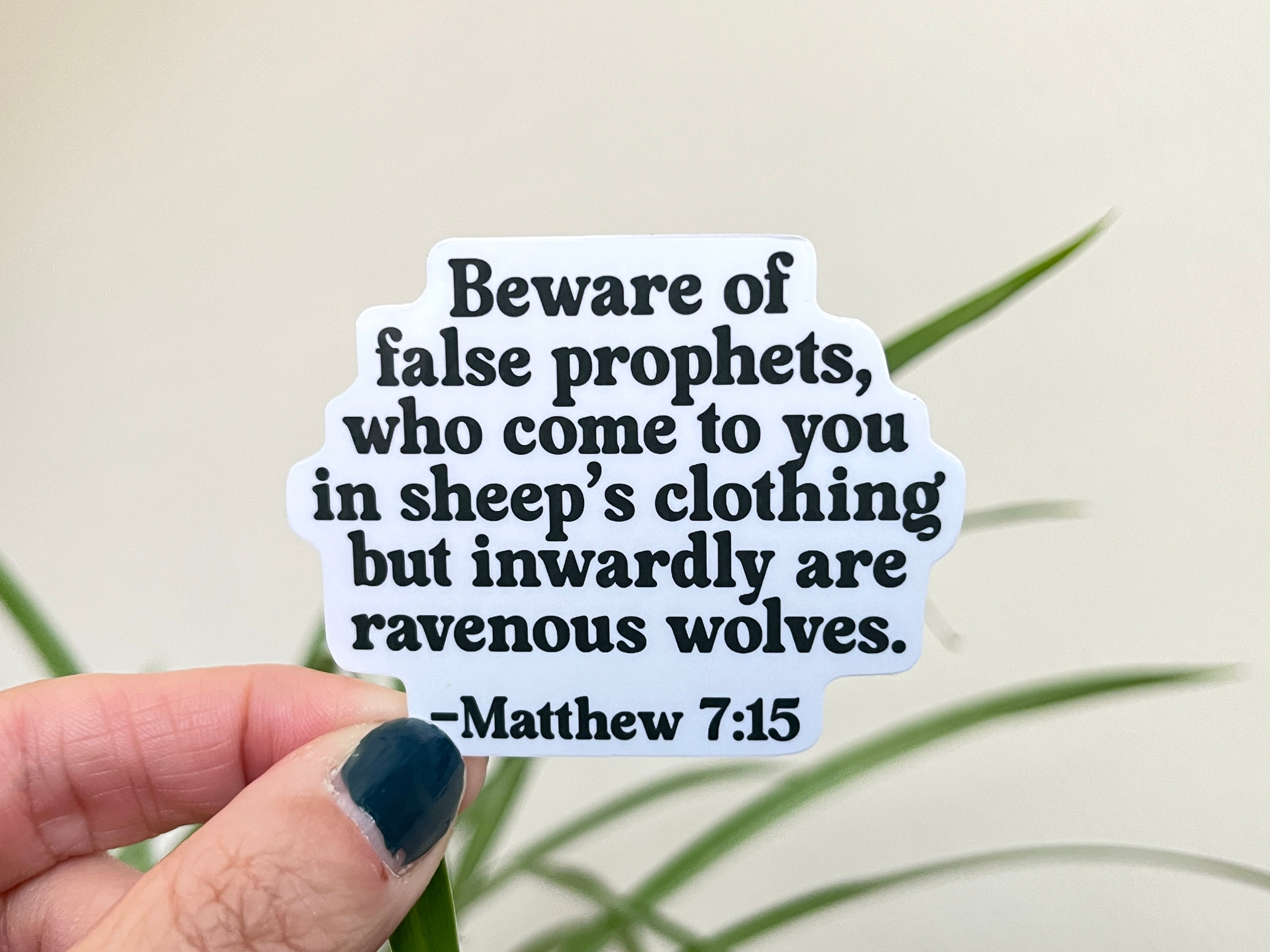 Beware of False Prophets sticker