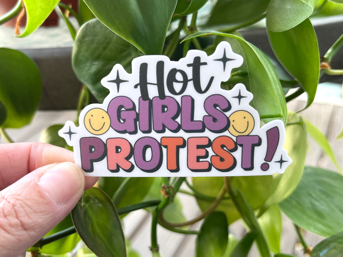 Hot Girls Protest sticker