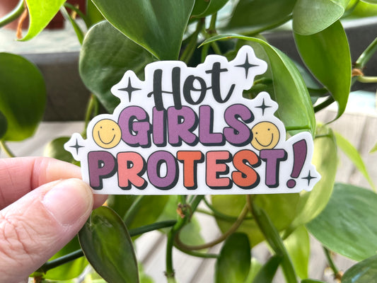 Hot Girls Protest sticker