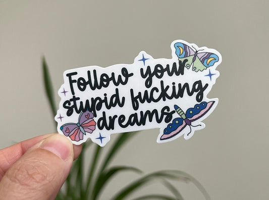 Follow Your Stupid Fucking Dreams sticker