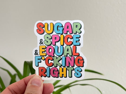 Sugar, Spice and Equal F*cking Rights sticker