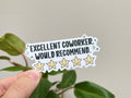 Excellent Coworker vinyl sticker