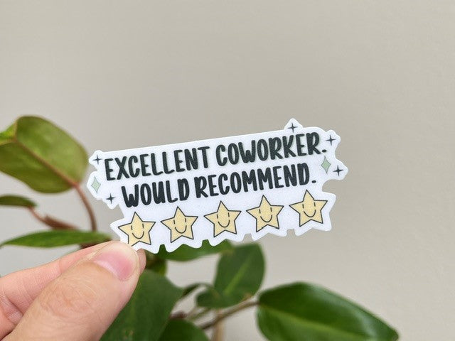Excellent Coworker vinyl sticker